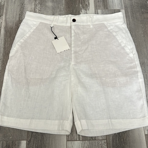 Zara Mens 100% Linen Shorts - Picture 9 of 12